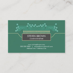 Computer engineer Science Circuit Board Coding Business Card