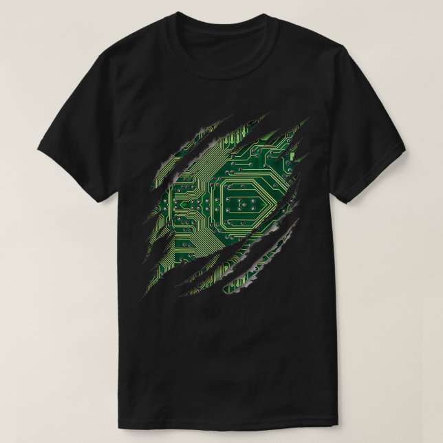 Computer Engineer Software Geek Circuit Board Insi T-Shirt (Design Front)