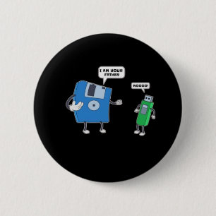Computer Engineering Father & Son Floppy Disk Gift Button