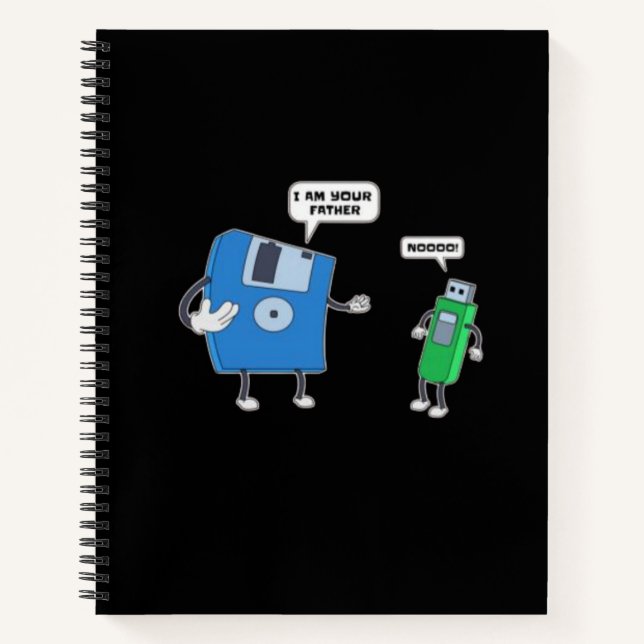 Computer Engineering Father & Son Floppy Disk Gift Notebook (Front)
