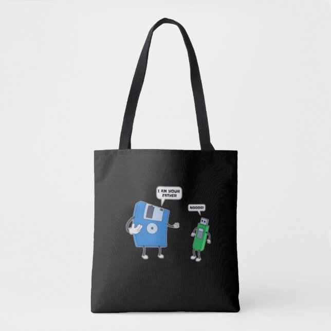 Computer Engineering Father & Son Floppy Disk Gift Tote Bag (Front)