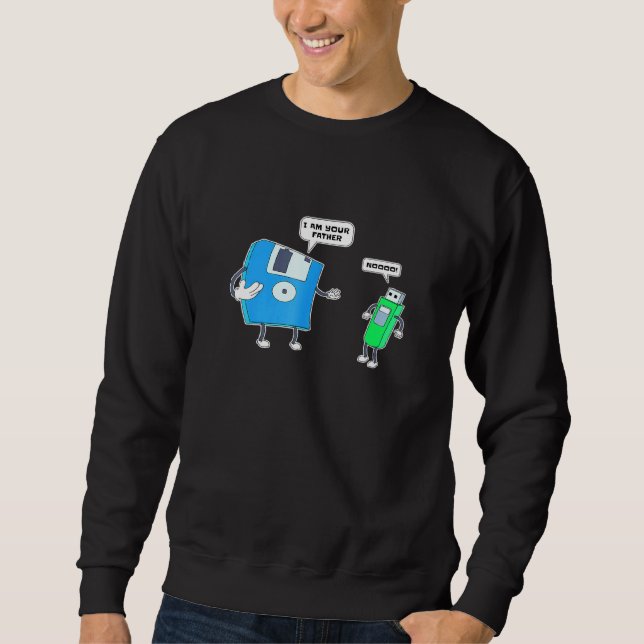 Computer Engineering I Father Son Floppy Disk Engi Sweatshirt (Front)