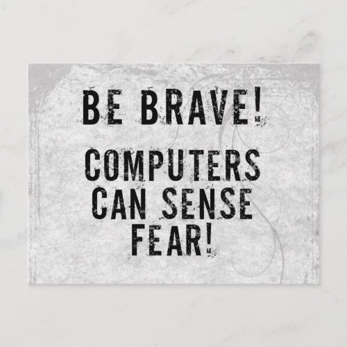 Computer Fear Postcard