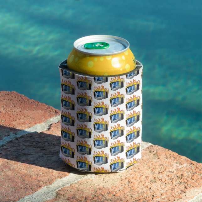 Computer Fire Foam Can Cooler (In Situ Pool)