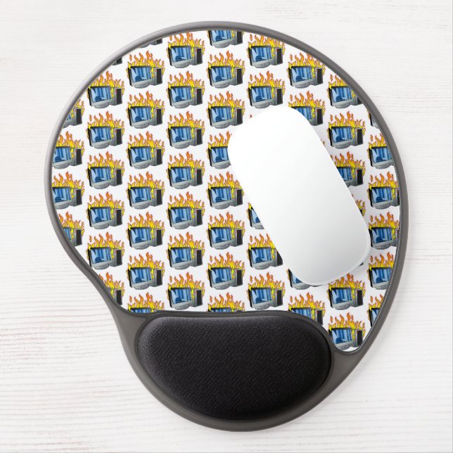 Computer Fire Gel Mousepad (Left Side)
