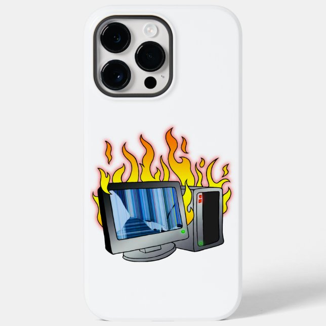 Computer Fire iPhone / iPad case (Back)