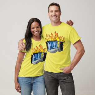 Computer Fire Men's Basic T-Shirt