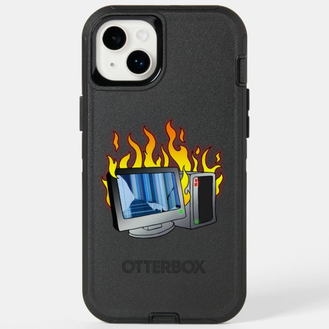 Computer Fire Otterbox Case (Back)