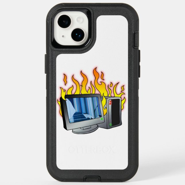 Computer Fire Otterbox Case (Back)