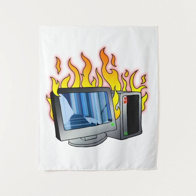 Computer Fire Wall Tapestry (Front)