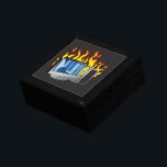 Computer Fire Wooden Jewelry Keepsake Box<br><div class="desc">Computer Fire Wooden Jewelry Keepsake Box</div>