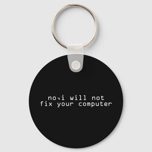 Computer Fixer Keychain (Front)