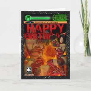 Computer Game Fan Birthday Card 13, Thirteen