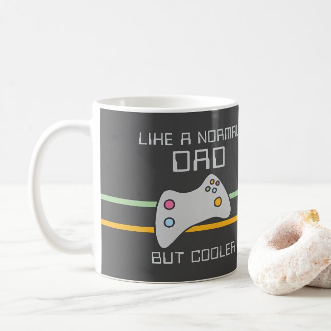 Computer Game Personalized Photo and Text Coffee Mug (With Donut)