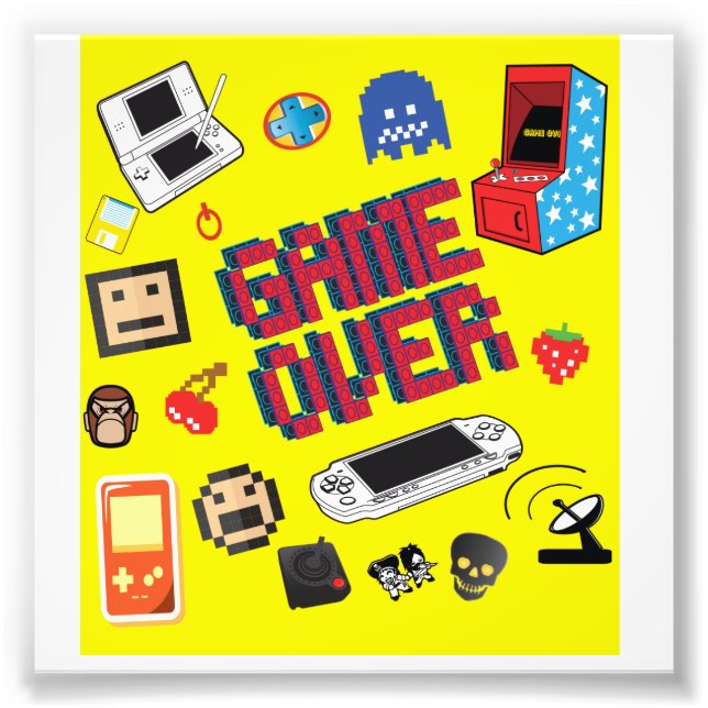 Computer Gamer Game Over Photo Print (Front)