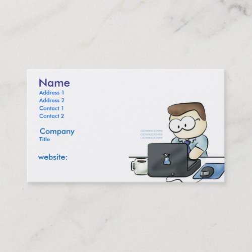 computer geek business card