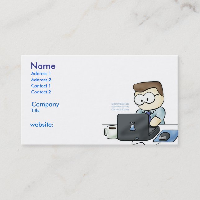 computer geek business card (Front)