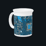 Computer Geek Circuit Board Blue Beverage Pitcher<br><div class="desc">Are you looking for gifts for computer geeks? This one is for the Geek in all of us.  Computer Geek Circuit Board</div>