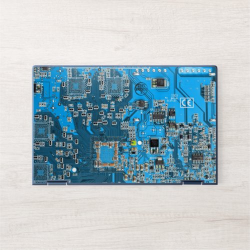 Computer Geek Circuit Board Blue HP Laptop Skin