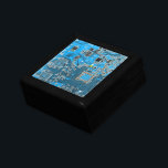 Computer Geek Circuit Board Blue Keepsake Box<br><div class="desc">Are you looking for gifts for computer geeks? This one is for the Geek in all of us.  Computer Geek Circuit Board</div>