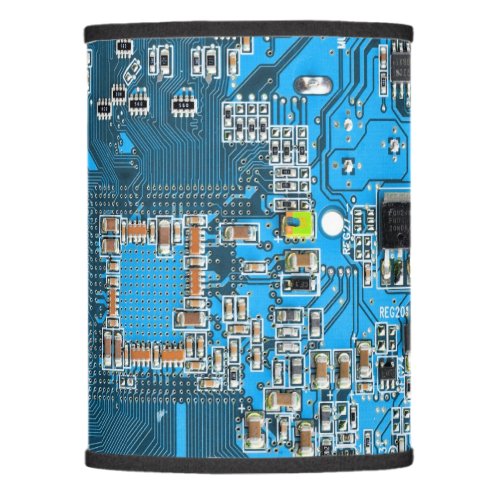 Computer Geek Circuit Board Blue Lamp Shade