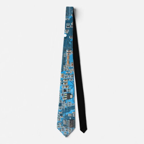 Computer Geek Circuit Board Blue Neck Tie