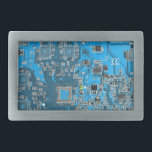 Computer Geek Circuit Board Blue Rectangular Belt Buckle<br><div class="desc">Are you looking for gifts for computer geeks? This one is for the Geek in all of us.  Computer Geek Circuit Board</div>