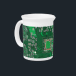 Computer Geek Circuit Board Green Beverage Pitcher<br><div class="desc">Are you looking for gifts for computer geeks? This one is for the Geek in all of us.  Computer Geek Circuit Board</div>