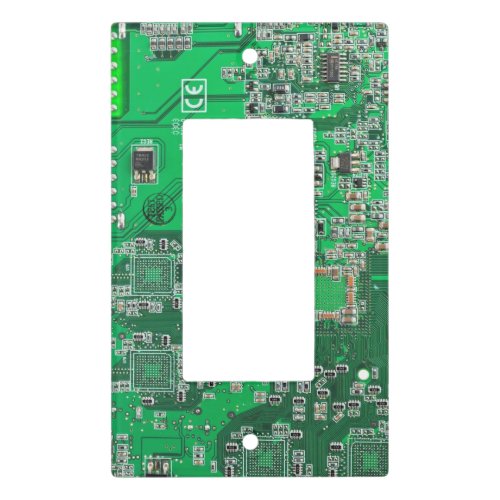 Computer Geek Circuit Board Green Light Switch Cover