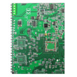 Computer Geek Circuit Board Green Notebook at Zazzle