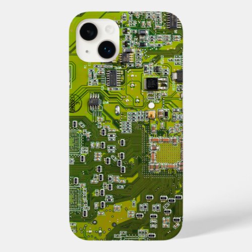 Computer Geek Circuit Board Light Green Case_Mate iPhone 14 Plus Case