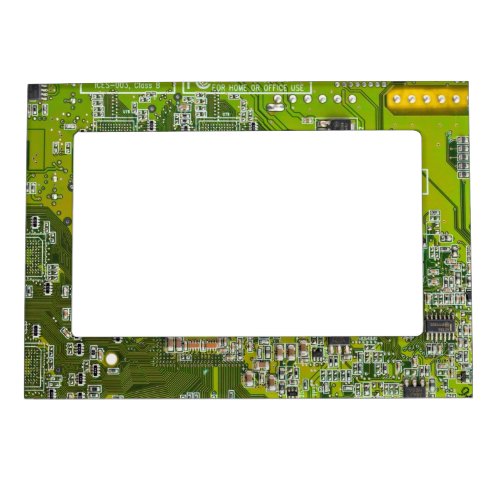 Computer Geek Circuit Board Light Green Magnetic Frame
