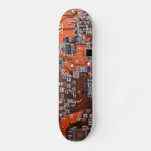 Computer Geek Circuit Board Orange