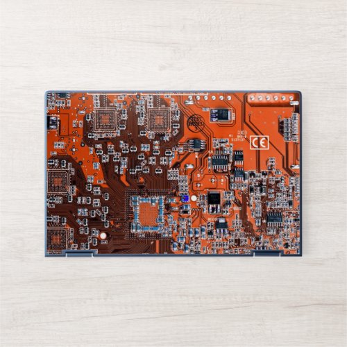 Computer Geek Circuit Board Orange HP Laptop Skin