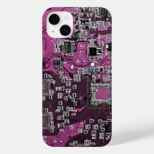Computer Geek Circuit Board Purple Case-Mate iPhone 14 Plus Case