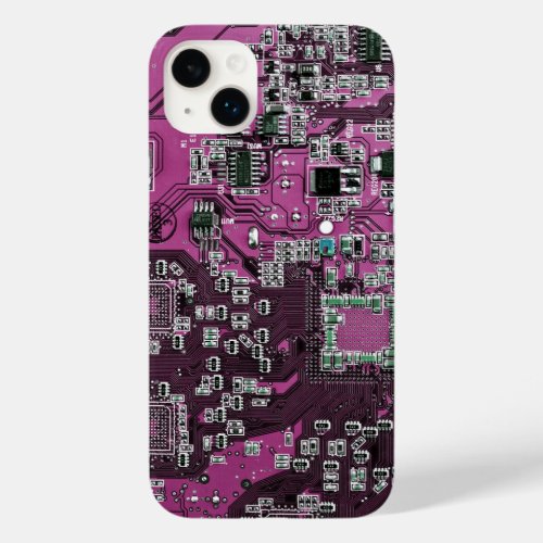 Computer Geek Circuit Board Purple Case_Mate iPhone 14 Plus Case