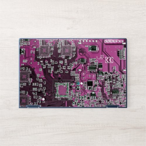 Computer Geek Circuit Board Purple HP Laptop Skin