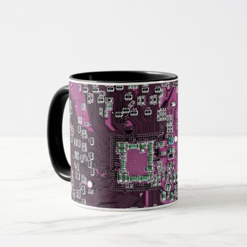 Computer Geek Circuit Board Purple Mug