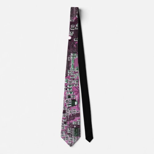 Computer Geek Circuit Board Purple Neck Tie