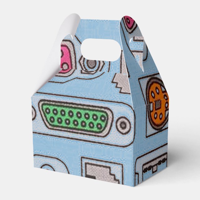 Computer Geek Inout Pattern Favor Box (Front Side)
