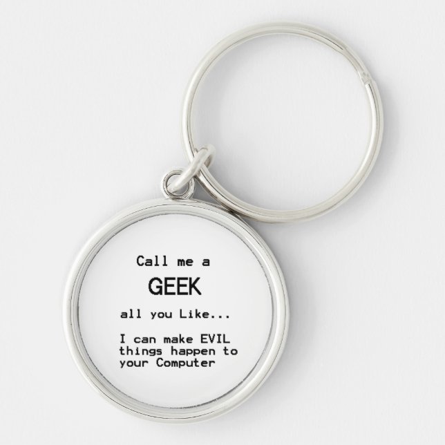 Computer Geek Keychain (Front)