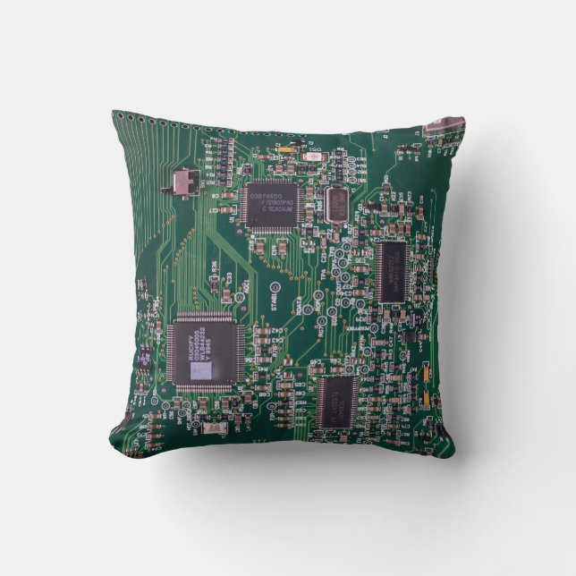 Computer Geek Motherboard  Throw Pillow (Front)