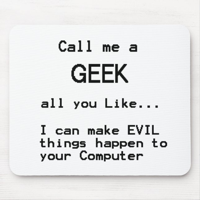 Computer Geek Mouse Pad (Front)