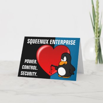 Computer Geek Valentine: Be Secure in Your Love card