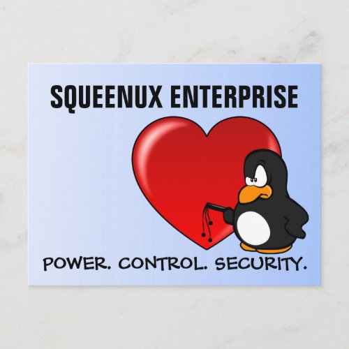 Computer Geek Valentine Be Secure in Your Love Holiday Postcard