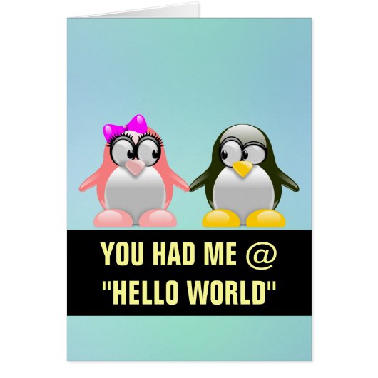 Computer Geek Valentine: Programming Language Love Cards (Front)