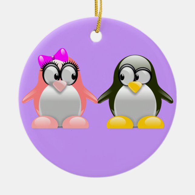 Computer Geek Valentine: Programming Language Love Ceramic Ornament (Front)