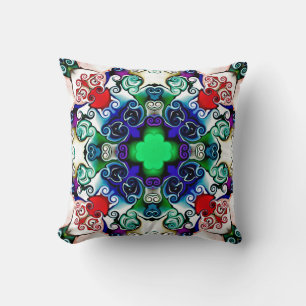Computer graphics. Illustration of an abstract flo Throw Pillow