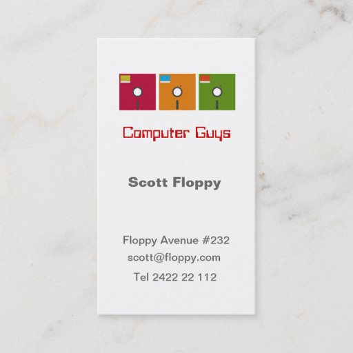Customizable Computer Guy Business Card