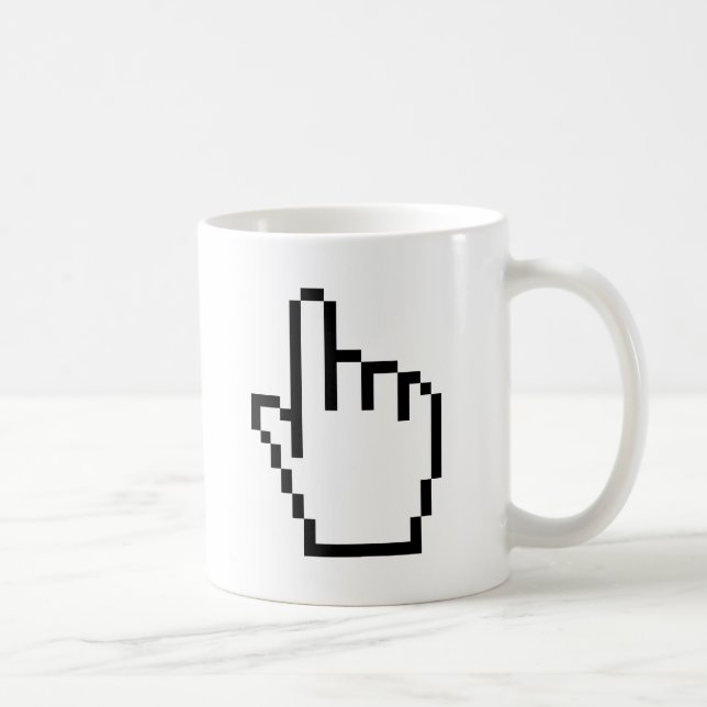 COMPUTER HAND POINTER / MOUSE CURSOR COFFEE MUG (Right)